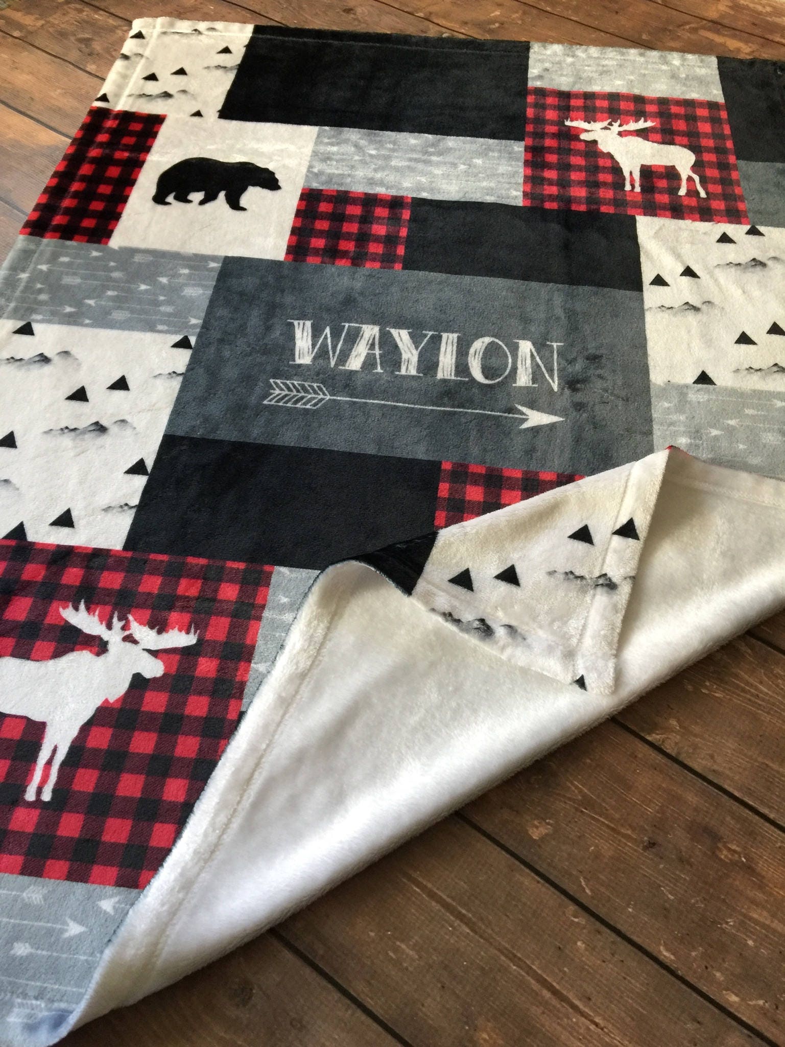 buffalo plaid receiving blanket