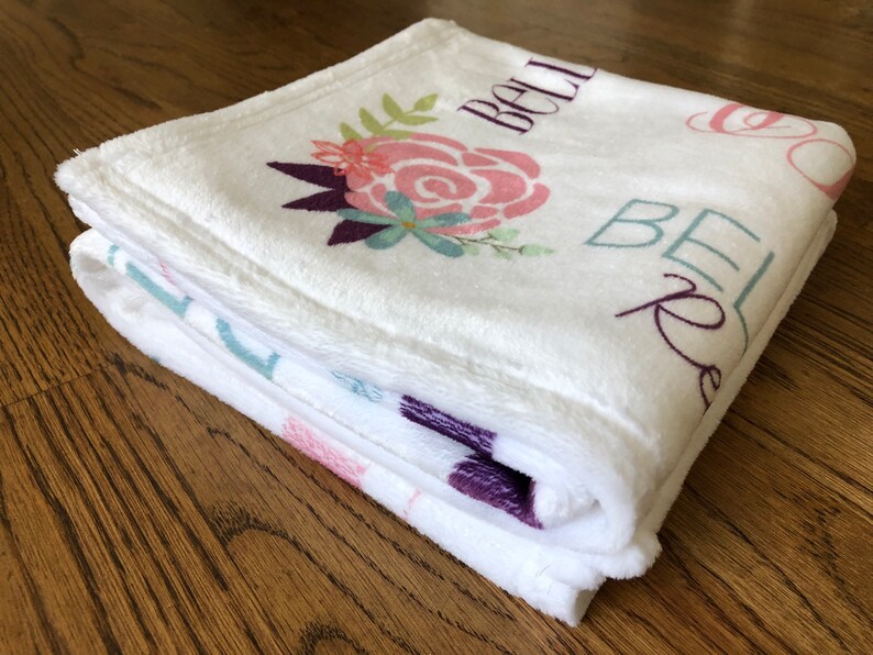 Personalized Baby Blanket Floral Monogram Blanket Floral Etsy