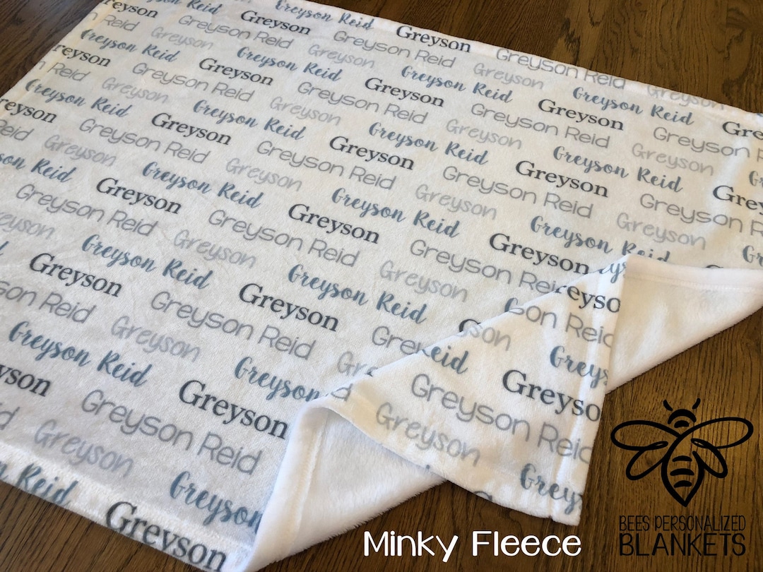 SALE Personalized Swaddle, Baby Name Blanket, Hospital Photo, Name