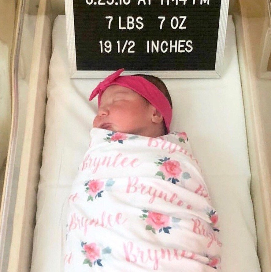 floral receiving blankets