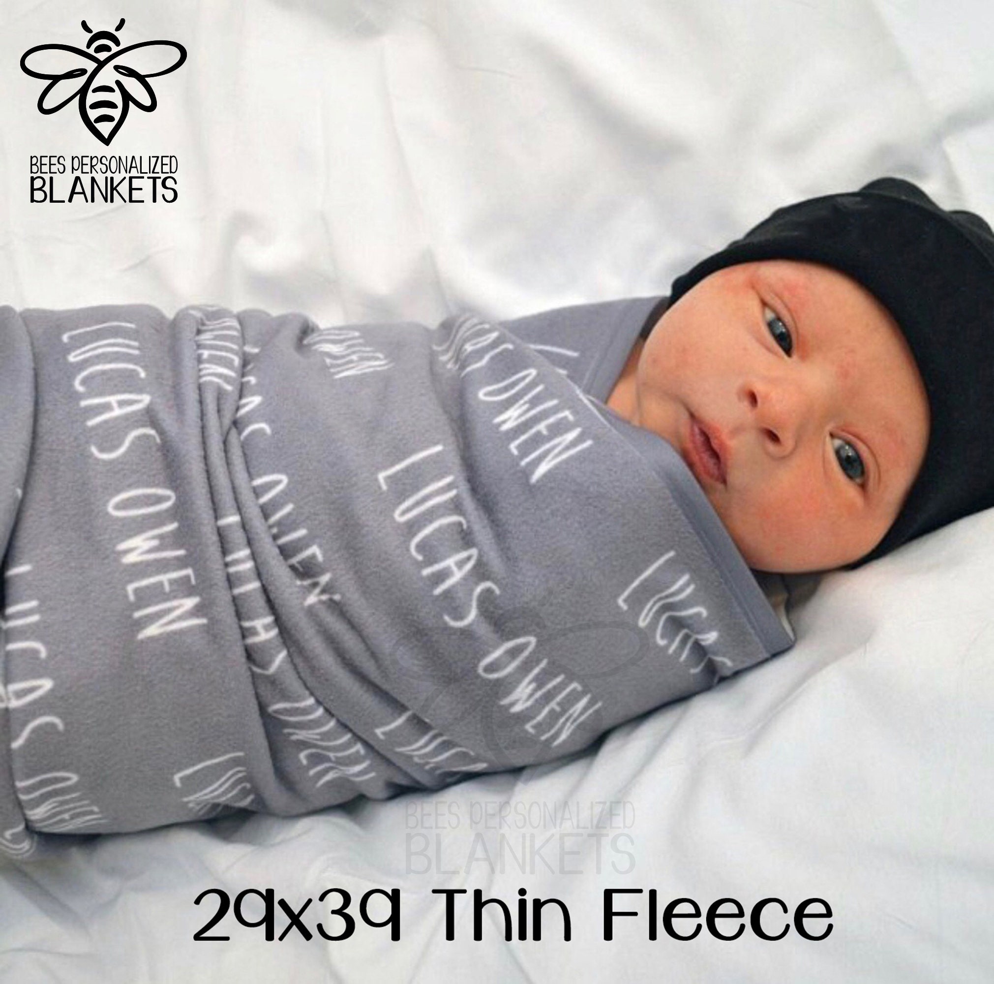 newborn baby blanket with name