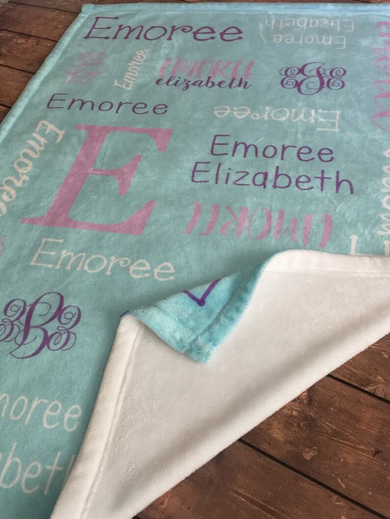 Personalized Baby Blanket Personalized Name Blanket Baby Etsy