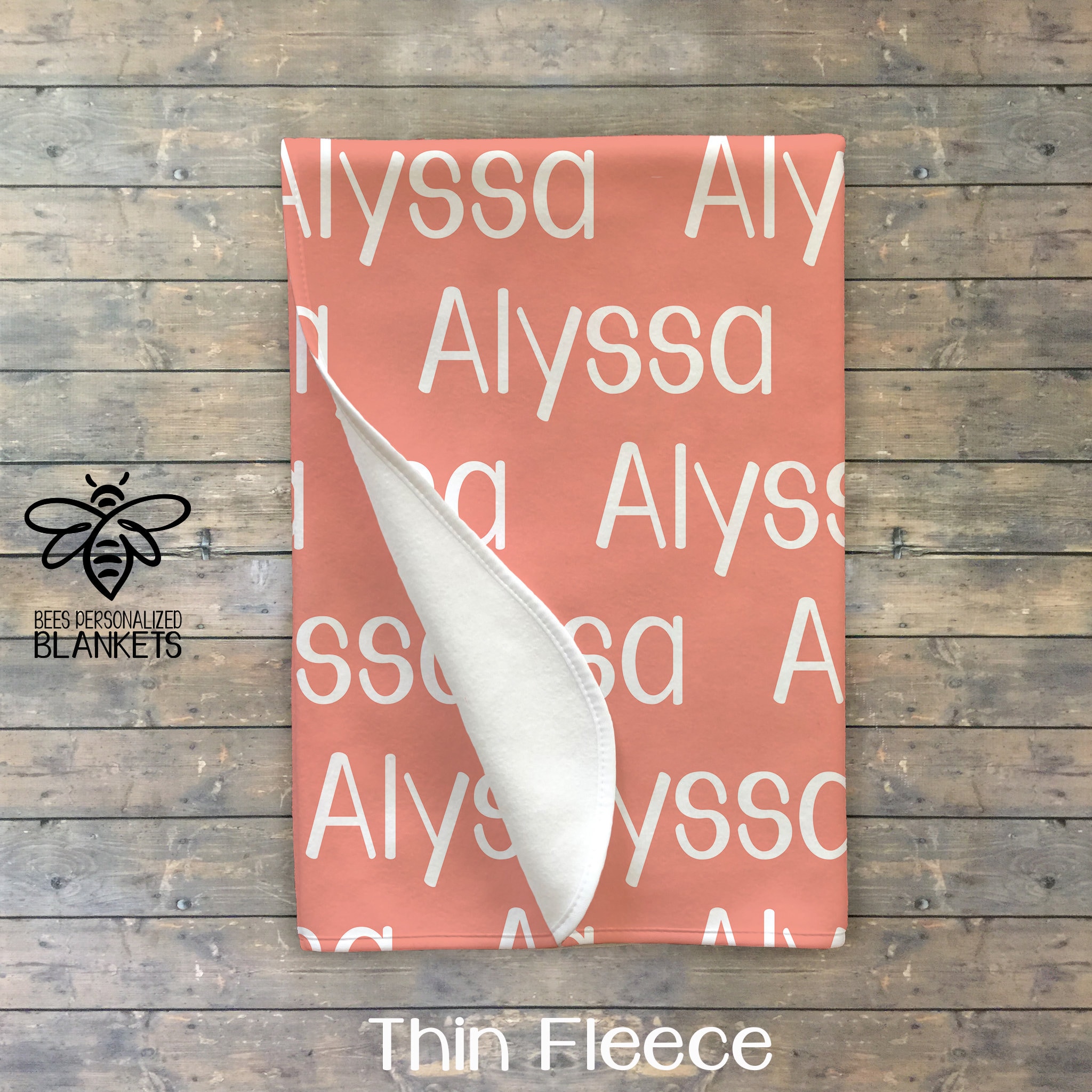 Personalized Blanket Large Print Name Blanket Personalize Etsy