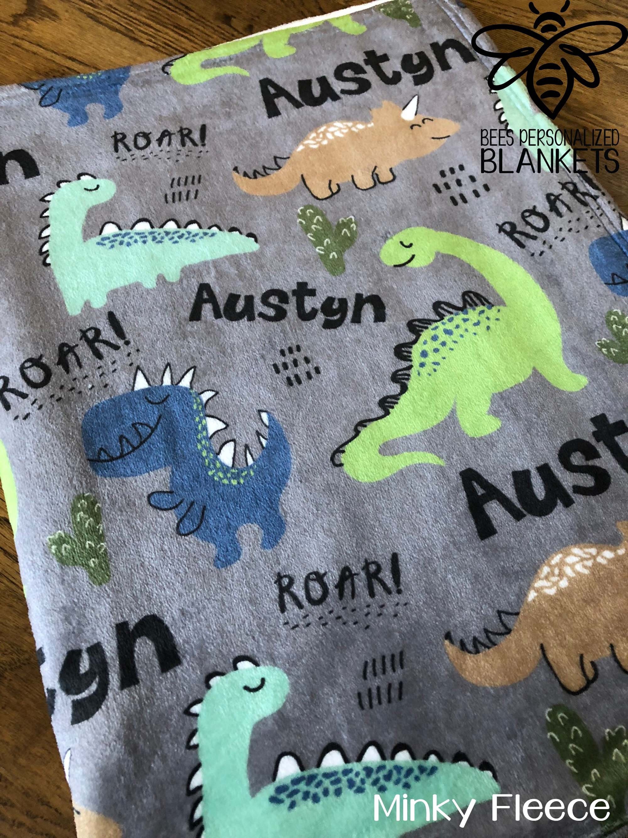 dinosaur minky blanket