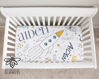 spaceship crib bedding