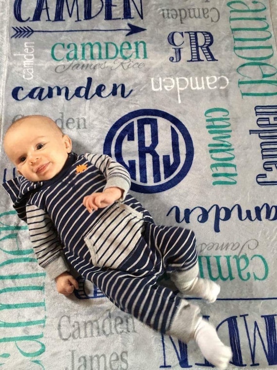 personalized baby boy blankets etsy