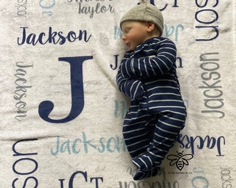 Customized Blanket Baby Boy Name Blankets Star Struck Baby Boy