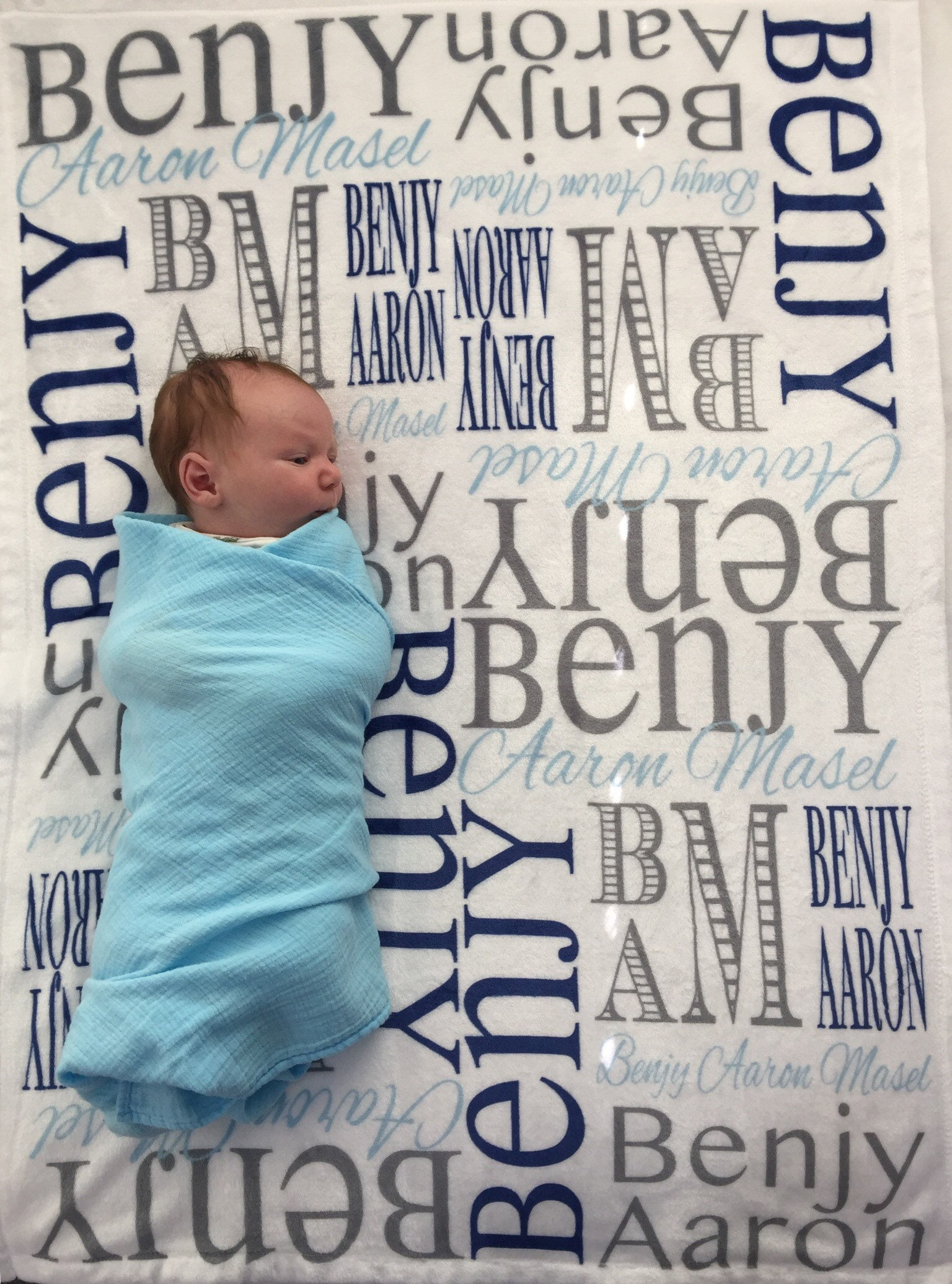 swaddle blanket with name