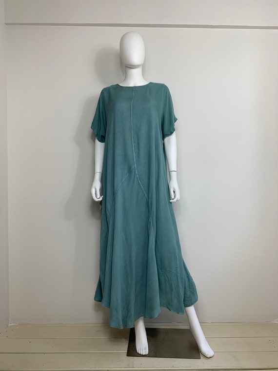 vtg 80s Laise Adzer deep red rayon avant garde bia