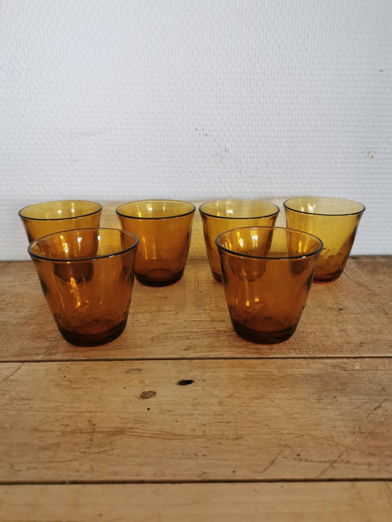 Verres Ambrés Vintage