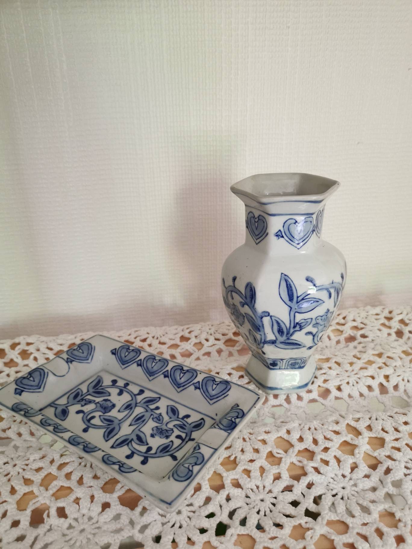 Ensemble Vase et Coupelle Vintage
