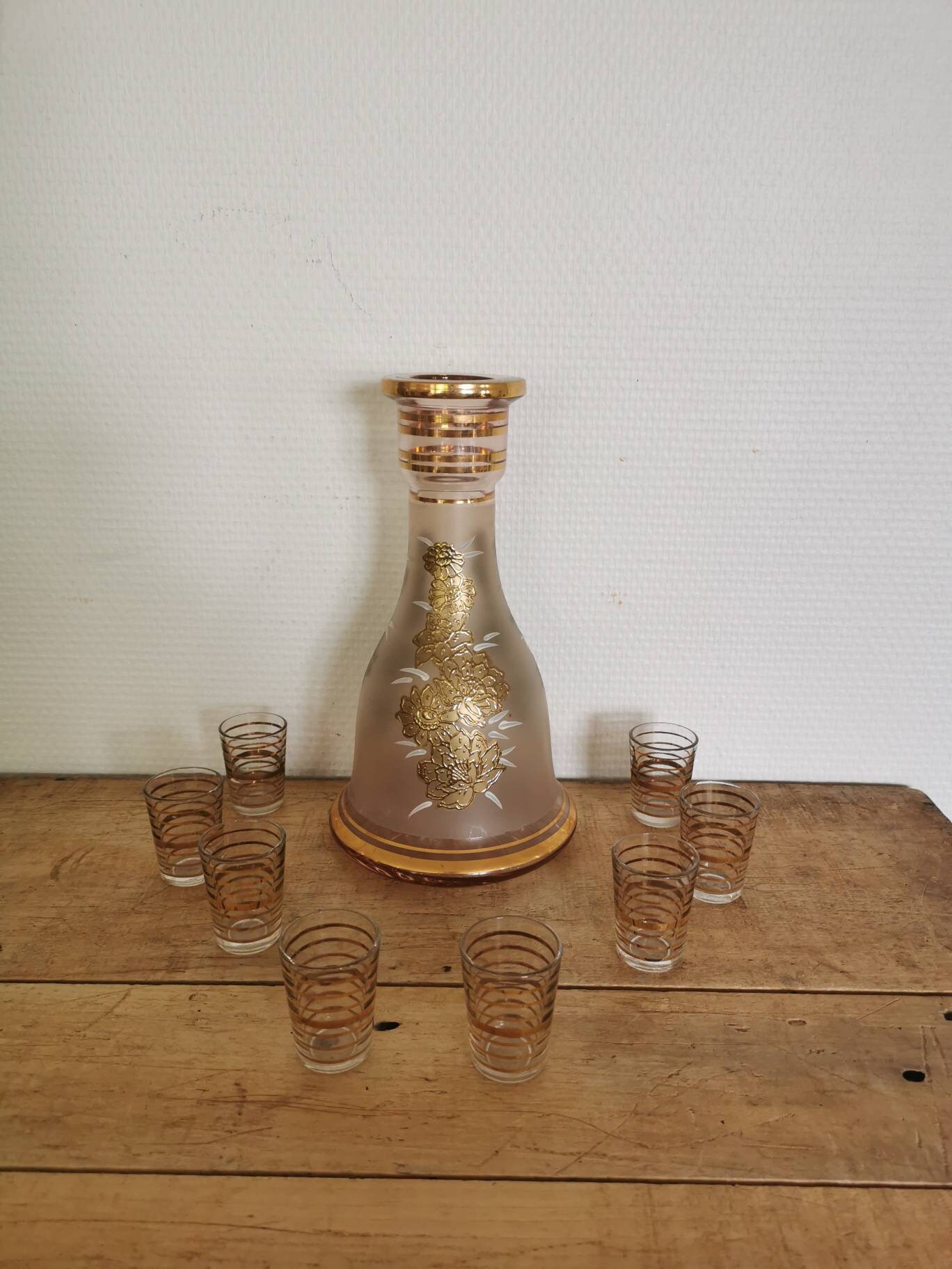 Carafe et Ses Verres Vintage