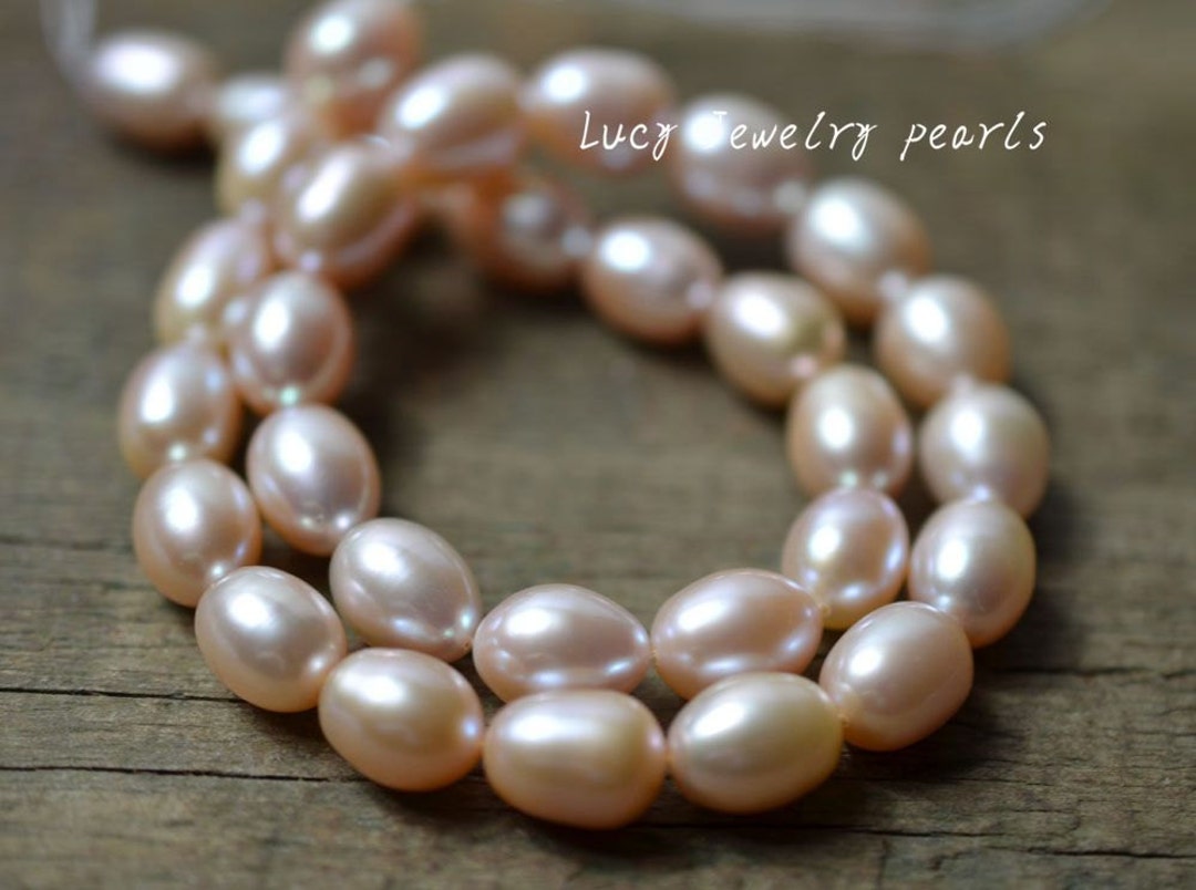 Rice Pearl Necklace 9.3-10.5mm Oval Pearl Necklace Wholesale