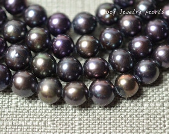 Lot 10 4mm-6mm Dark Silver Peacock Freshwater Potato Irregular Pearls Gems Beads 