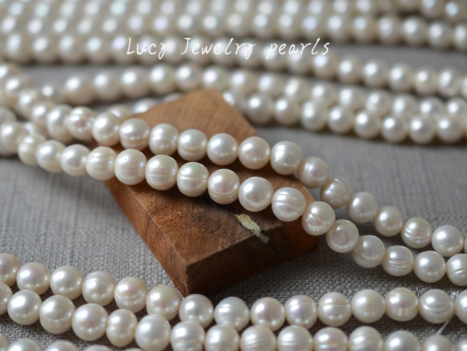 Loose Pearl Necklace 8.5-9.3mm Wholesale Natural White