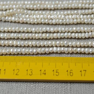 Seed pearl necklace 4.8-5mm freshwater pearl necklace potato pearl necklace natural white loose pearl 78pcs Wedding Full Strand LY2221