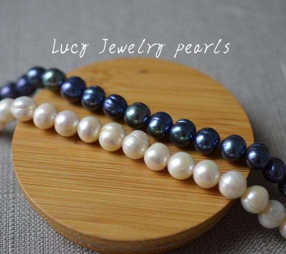 Loose Pearl Necklace 8.5-9.3mm Wholesale Natural White