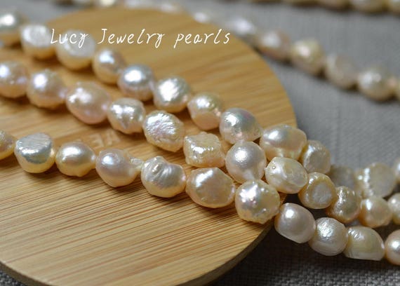 Wholesale Natural Freshwater Pearls Loose Beads Round Baroque Jewelry  Making DIY