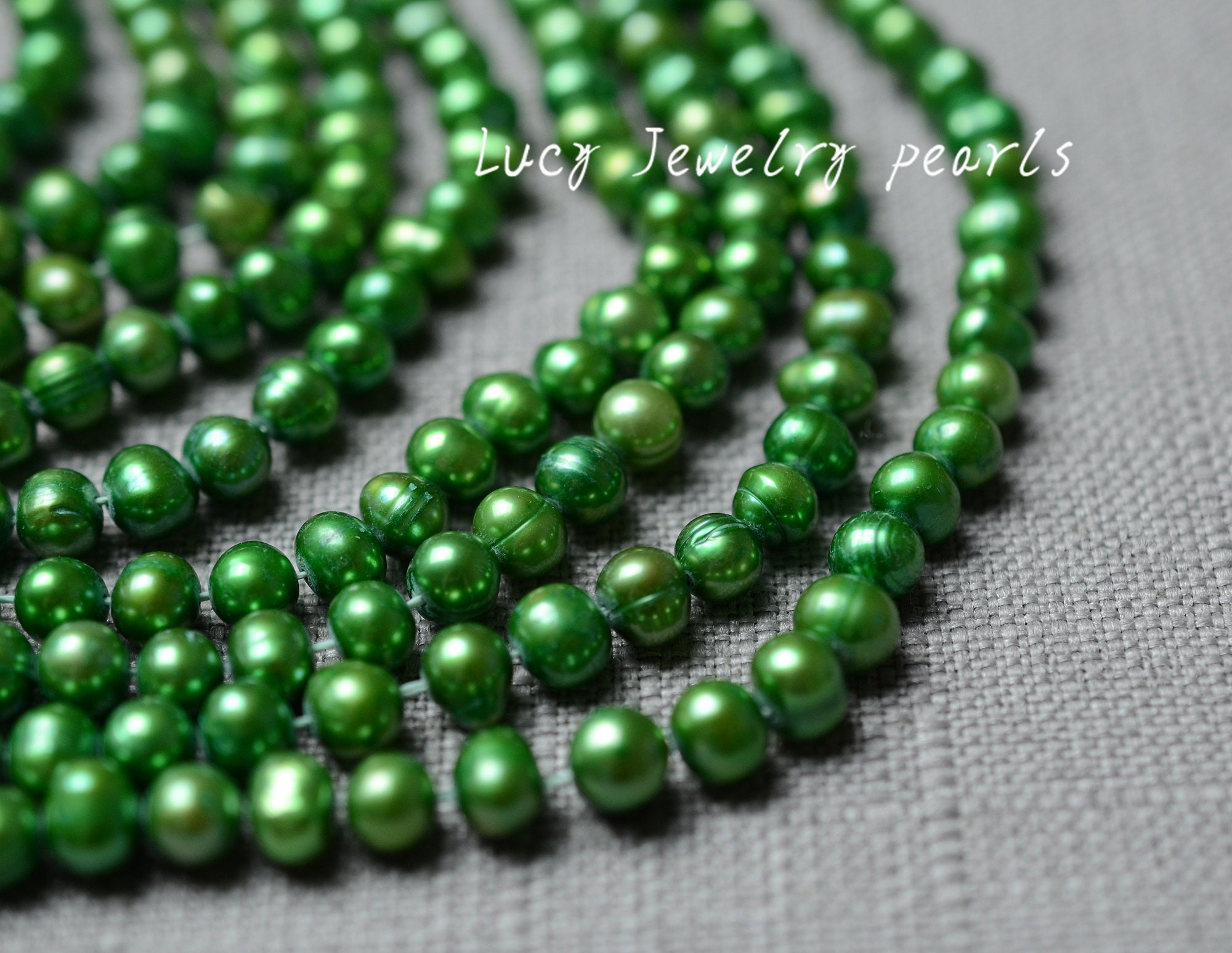 Green pearl necklace 66.4mm wholesale large hole pearl loose Etsy