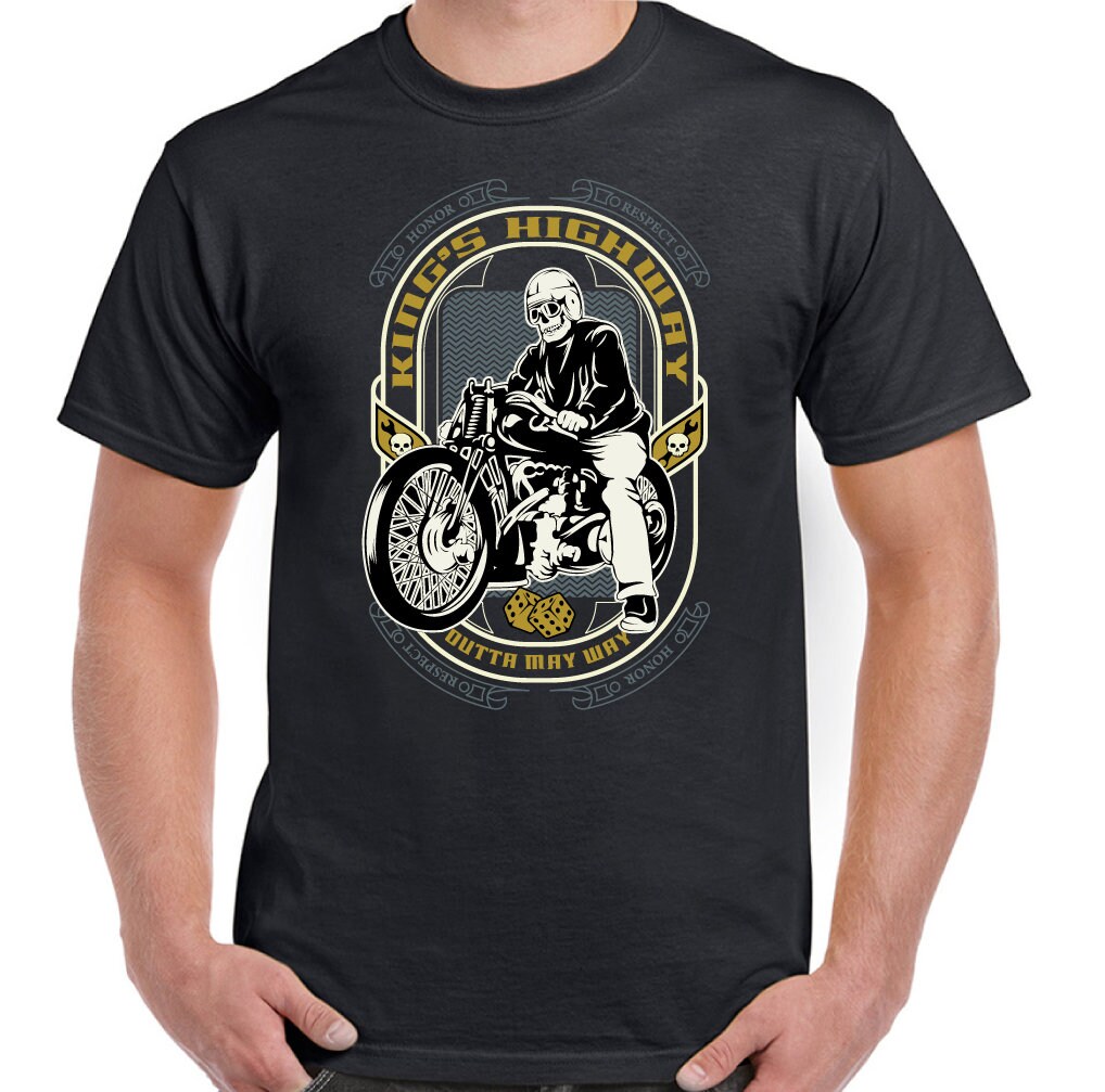 Route Mens Funny Biker T-Shirt moto Moto vélo indien Chopper du roi 2826 Route indien Mens Funny Biker T-Shirt moto Moto vélo indien Route Chopper du roi 2826 3ad064