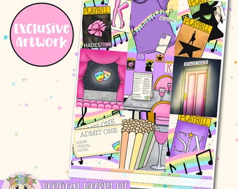 Night at the Theatre, Vertical Planner Weekly Sticker Kit