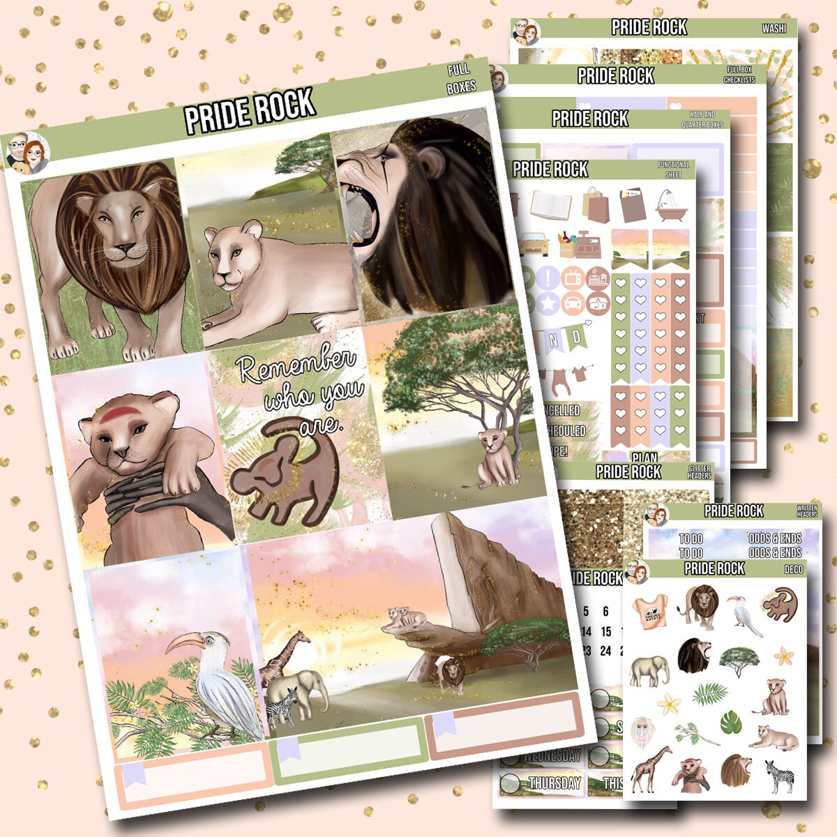 Pride Rock A La Carte Weekly Planner Sticker Kit For Use With Etsy Pride Rock A La Carte Weekly Planner Sticker Kit For Use With Etsy