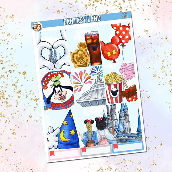 Fantasyland Weekly A La Carte Planner Sticker Kit For Use With Etsy Fantasyland Weekly A La Carte Planner Sticker Kit For Use With Etsy