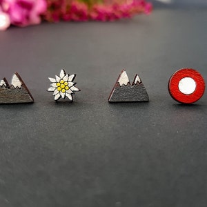 Hiking Earrings, Mountain Earrings, Edelweiss Earrings, Blaze Earrings, Mix And Match Earrings