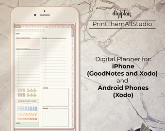 Undated Digital Planner: GoodNotes, Notability, Xodo Compatible (PDF)