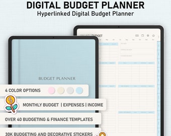 Digital Budget Planner: Finance Tracker, Monthly Budget (GoodNotes, Xodo)