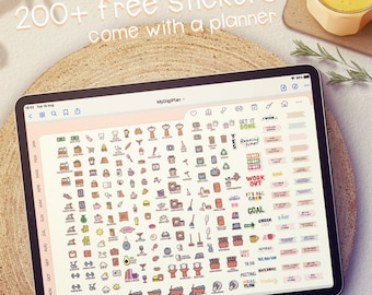 GoodNotes Digital Planner Stickers: Transparent PNG (Digital Download)
