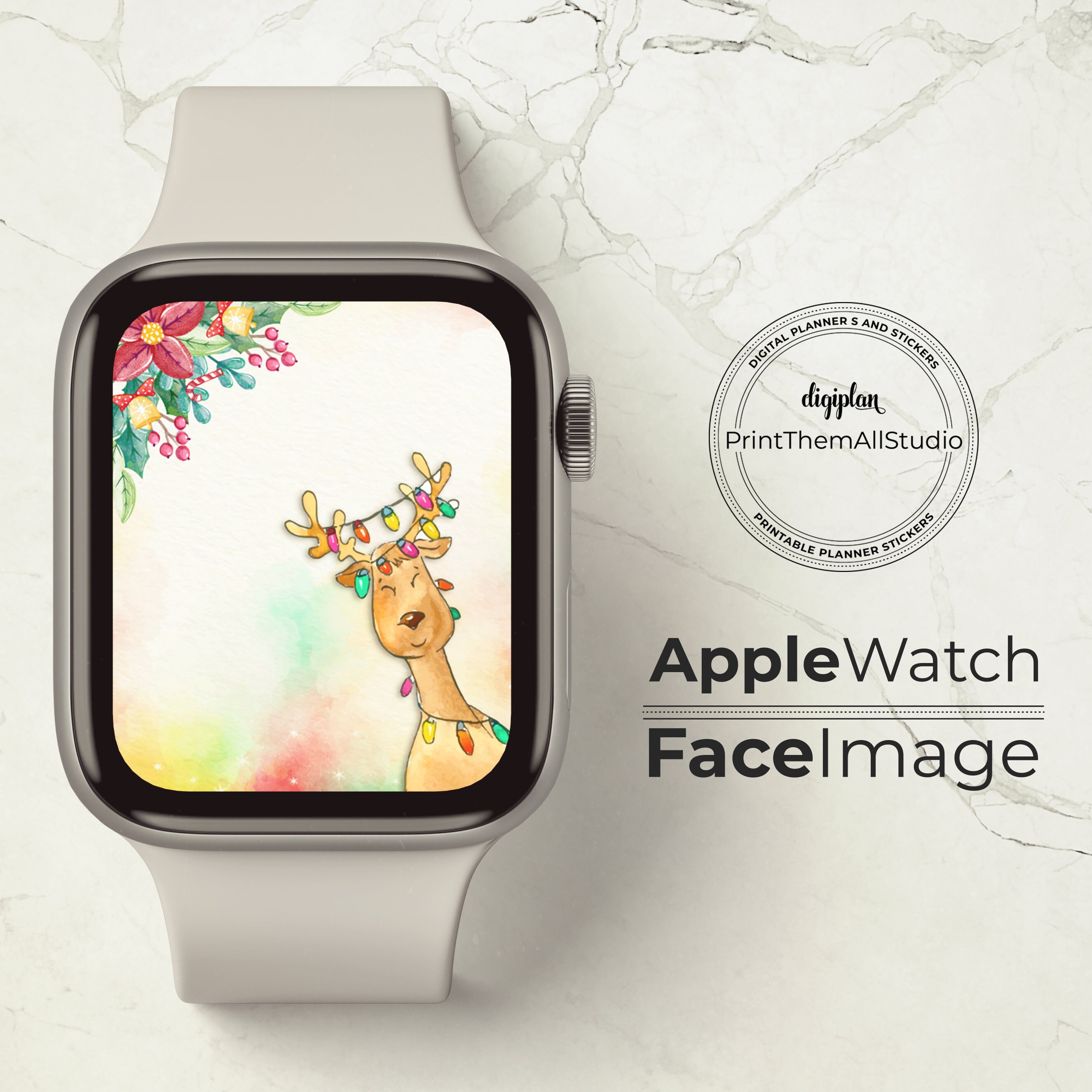 Apple Watch Wallpaper Apple Christmas Face Image Apple Watch Face Design Etsy