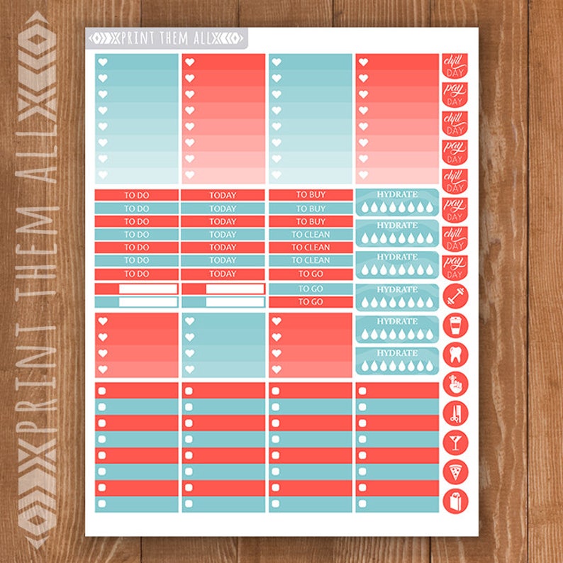 Christmas Planner Stickers Printable Big Happy Planner Etsy