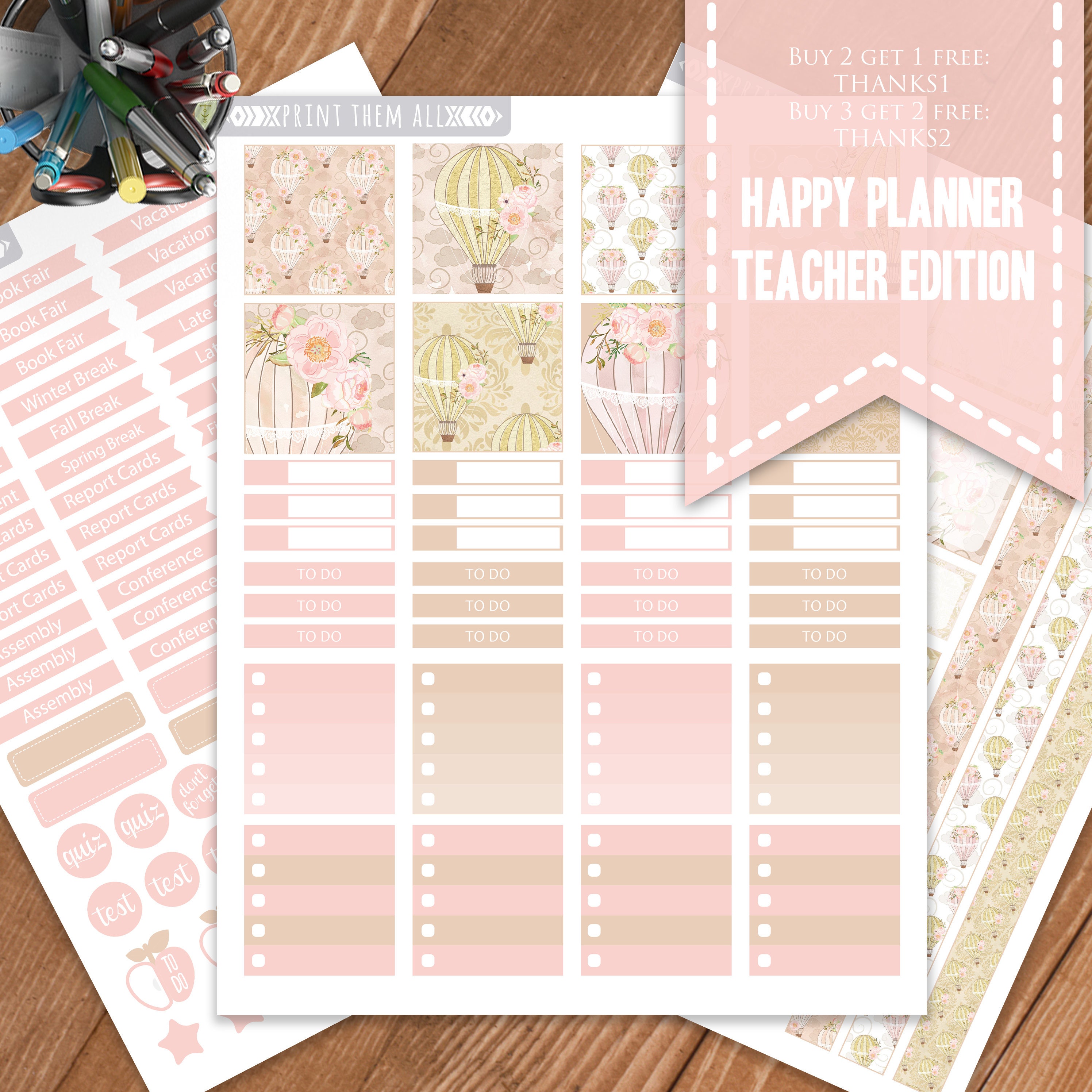 Teacher planner stickers happy planner teacher edition etsy