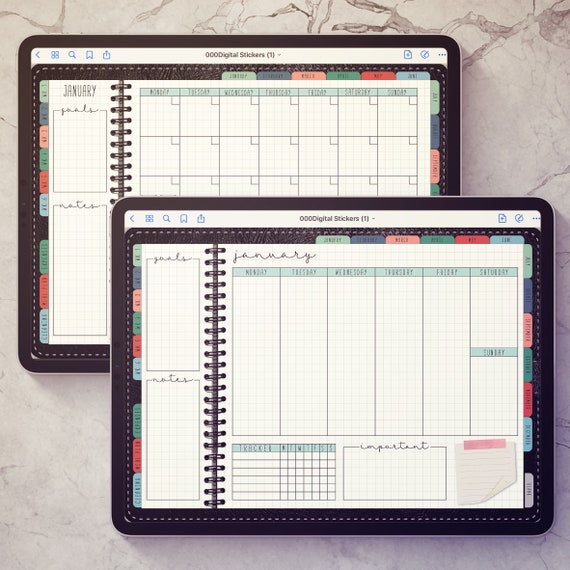 Digital Planner for Goodnotes Ipad Android Digital Planner Etsy