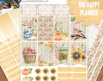 Fall Boho Planner Stickers: Big Happy Planner Kit (Digital Download)