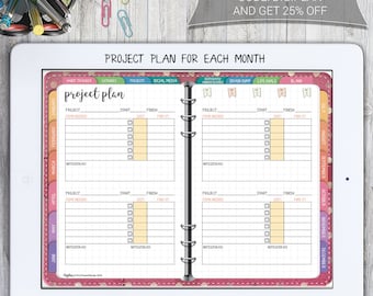 Undated Digital Planner: GoodNotes, Notability, Xodo Compatible (PDF Planner)