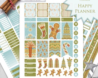 Christmas Planner Stickers: Holiday Monthly/Weekly Kit (Printable)