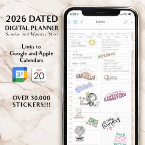 2026 Digital Planner: Goodnotes, Google & Apple Calendar (PDF)