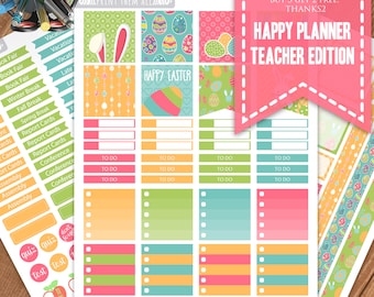Easter Happy Planner Teacher Edition Stickers (Printable)
