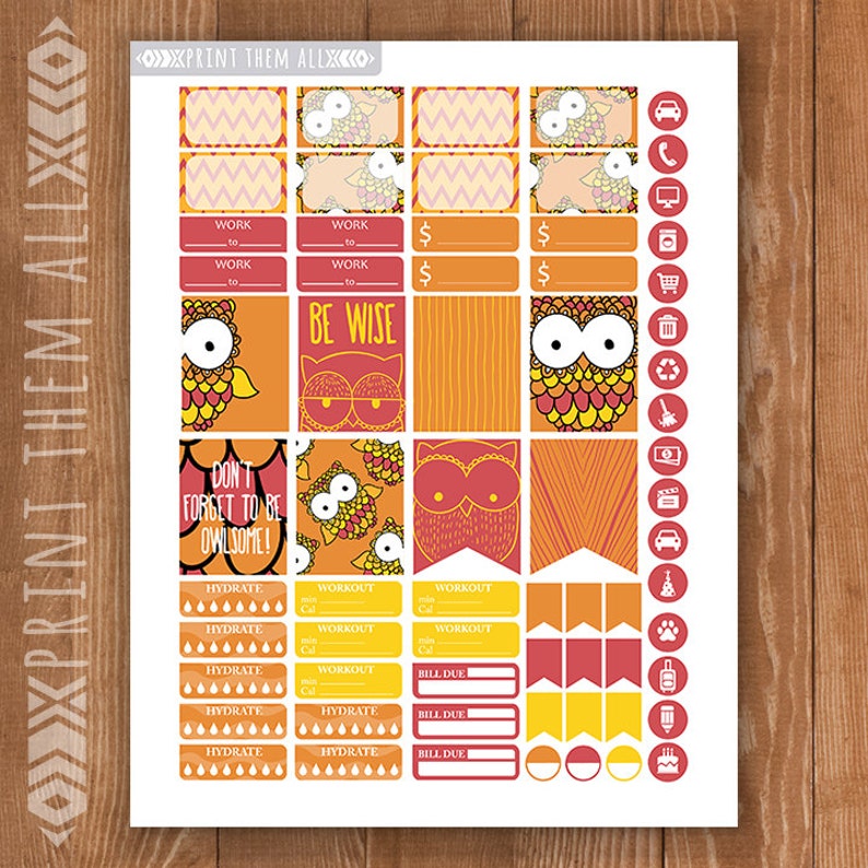 Stickers for ERIN CONDREN LIFEPLANNER\u2122,Planner Kit Washi,Eclp stickers,Instant download FAll Planner Stickers Printable,Weekly Kit