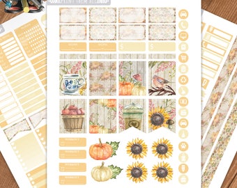 Fall Planner Stickers: Autumn Weekly Kit (Digital Download)