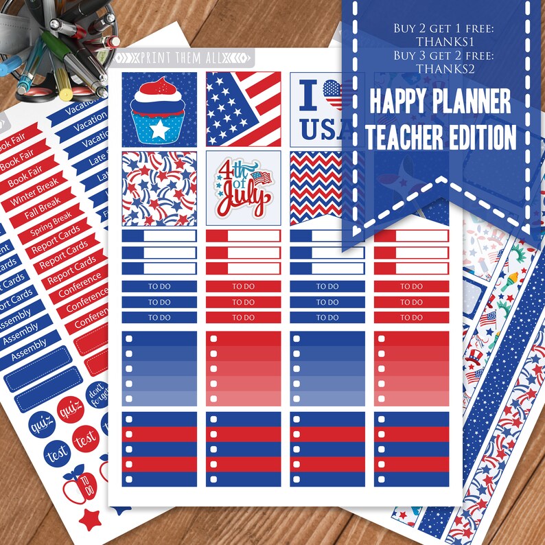 Teacher Planner Stickers Happy Planner Teacher Edition Etsy