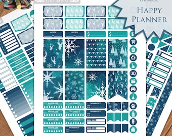 Winter Sticker: Aquarell Monthly/Weekly Kit (Digitaler Download)