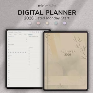 2026 Digital Planner: Daily, Weekly, Monthly for GoodNotes, Xodo (PDF)