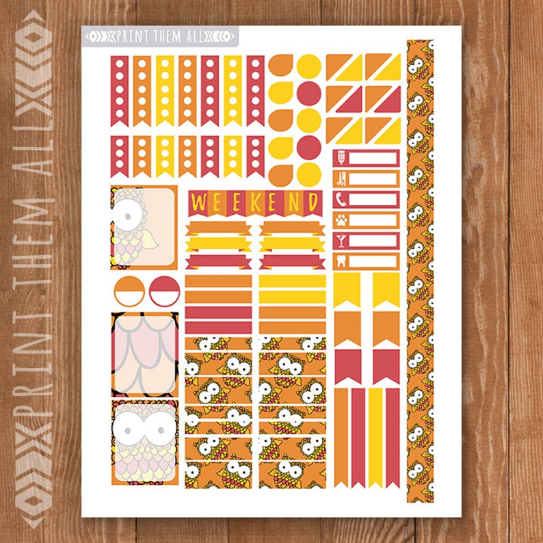 Stickers for ERIN CONDREN LIFEPLANNER\u2122,Planner Kit Washi,Eclp stickers,Instant download FAll Planner Stickers Printable,Weekly Kit