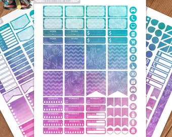 Watercolor Roses Planner Stickers: Weekly Kit (Digital Download)