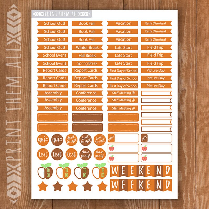 Teacher Planner Stickers Happy Planner Teacher Edition Etsy