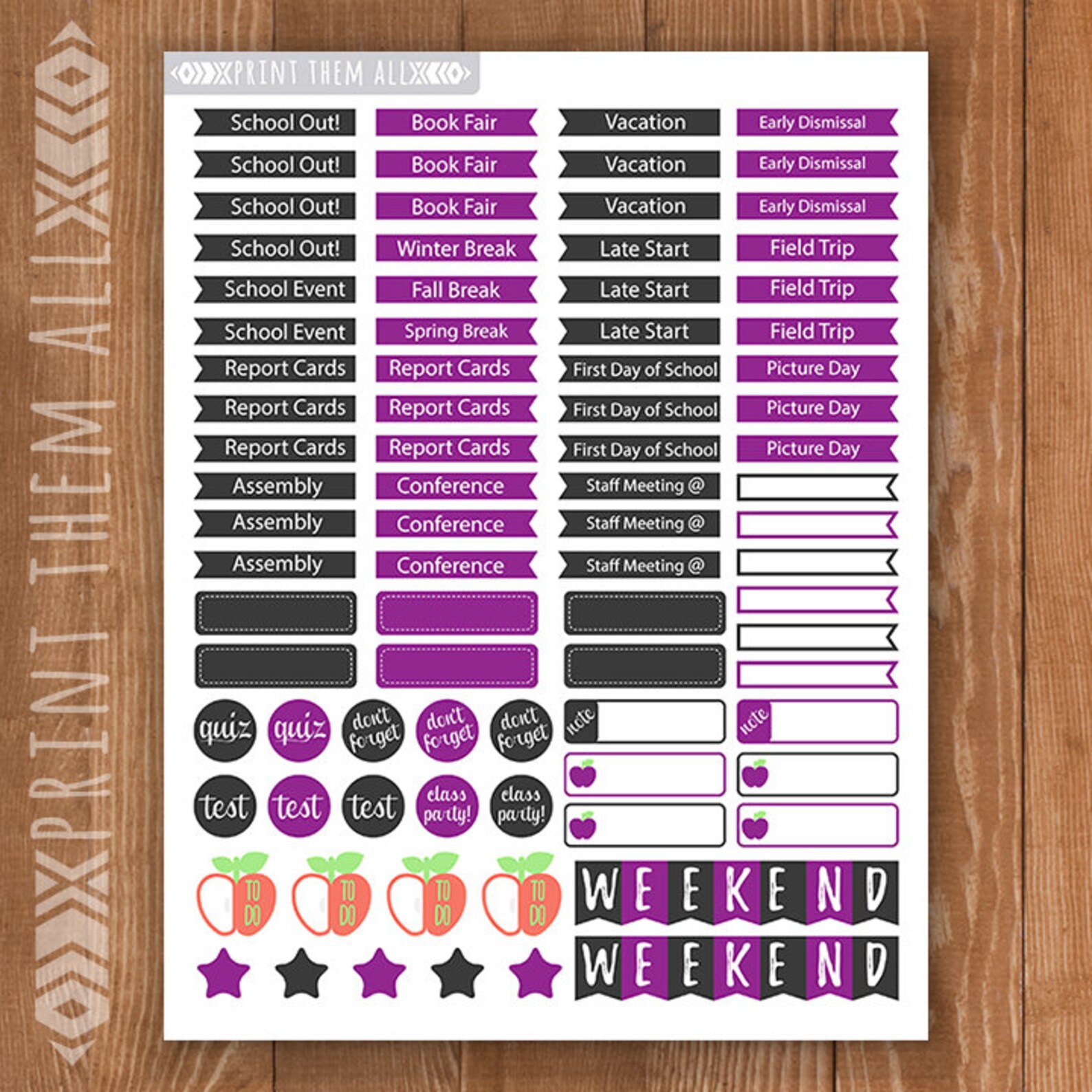 Teacher Planner Stickers Happy Planner Teacher Edition Etsy