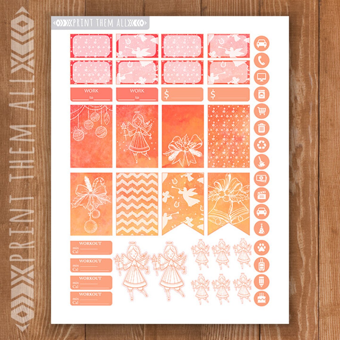 Christmas Planner Stickers Printable New Year Happy Planner - Etsy